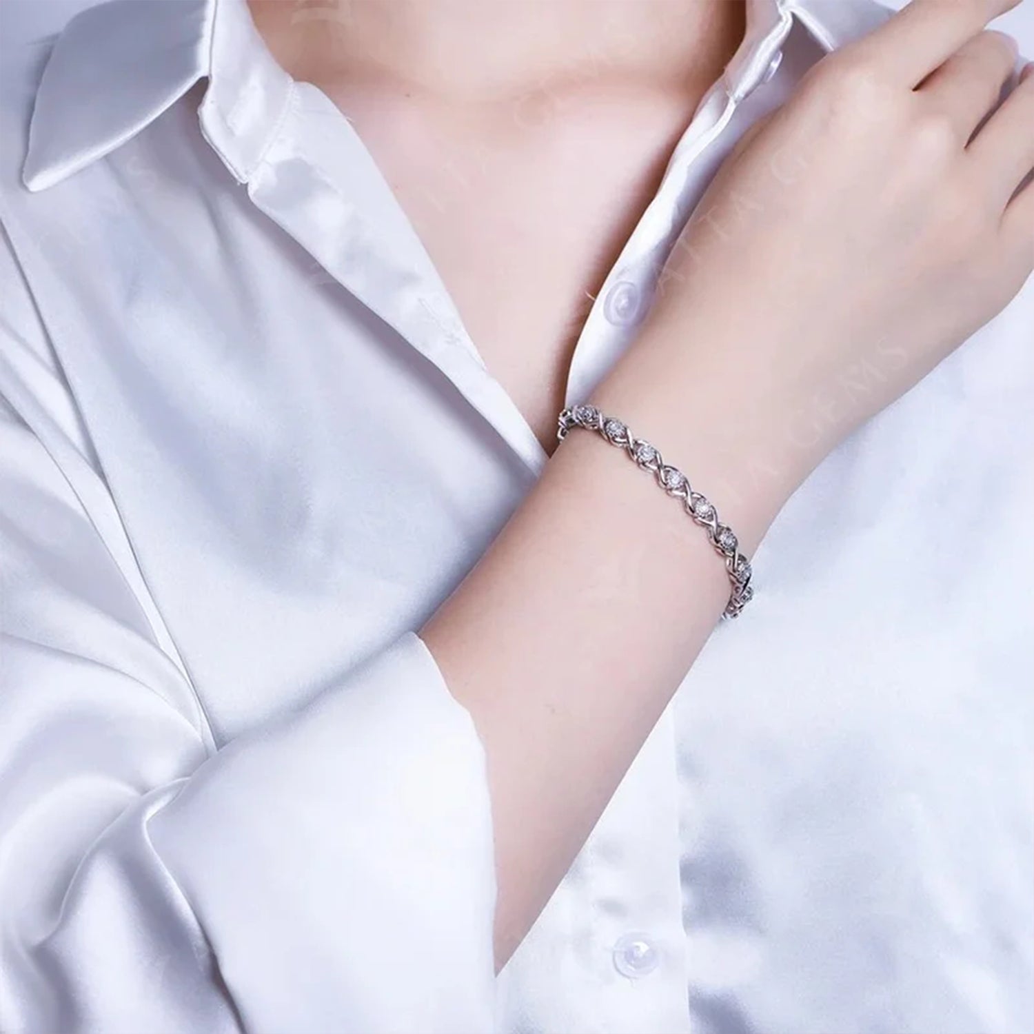 Radiant Moissanite Tennis Bracelet